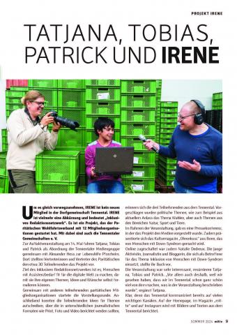 Beitrag zum Irene-Projekt